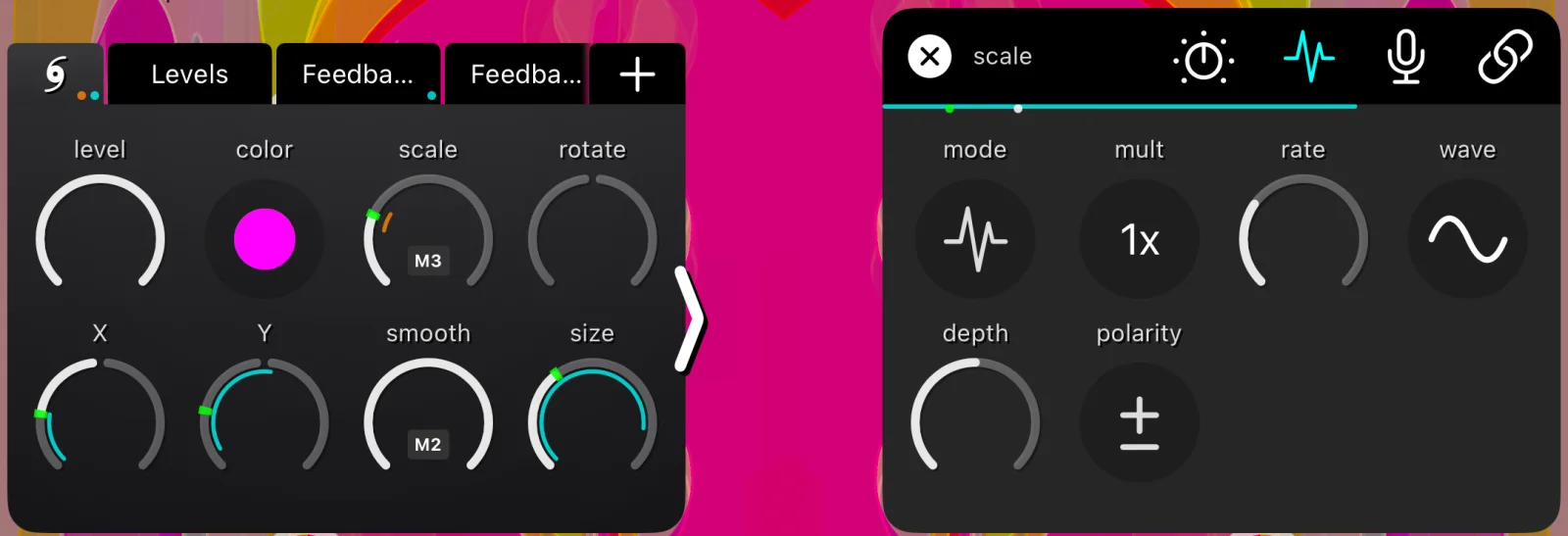 New Layout and Modulation Indicators New Layout and Modulation Indicators
